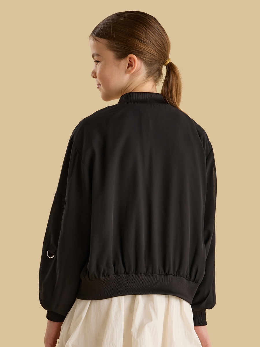 Zip Detail Bomber Jacket