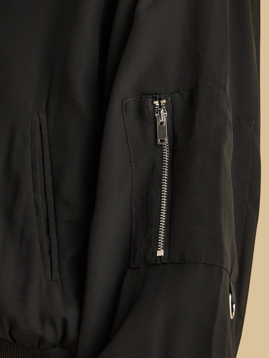 Zip Detail Bomber Jacket