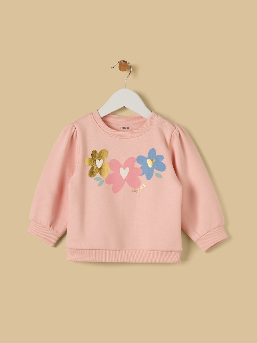 Pack of 2 - Floral Print Quilted Sweatshirt