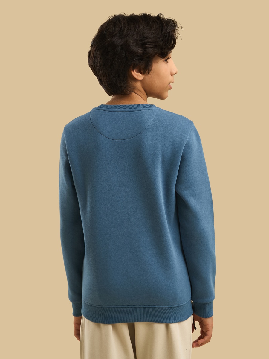 Typographic Print Cotton Sweatshirt