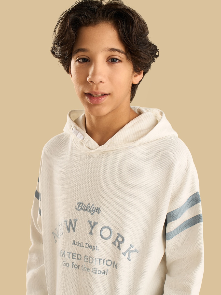 Embroidered Hooded Sweatshirt
