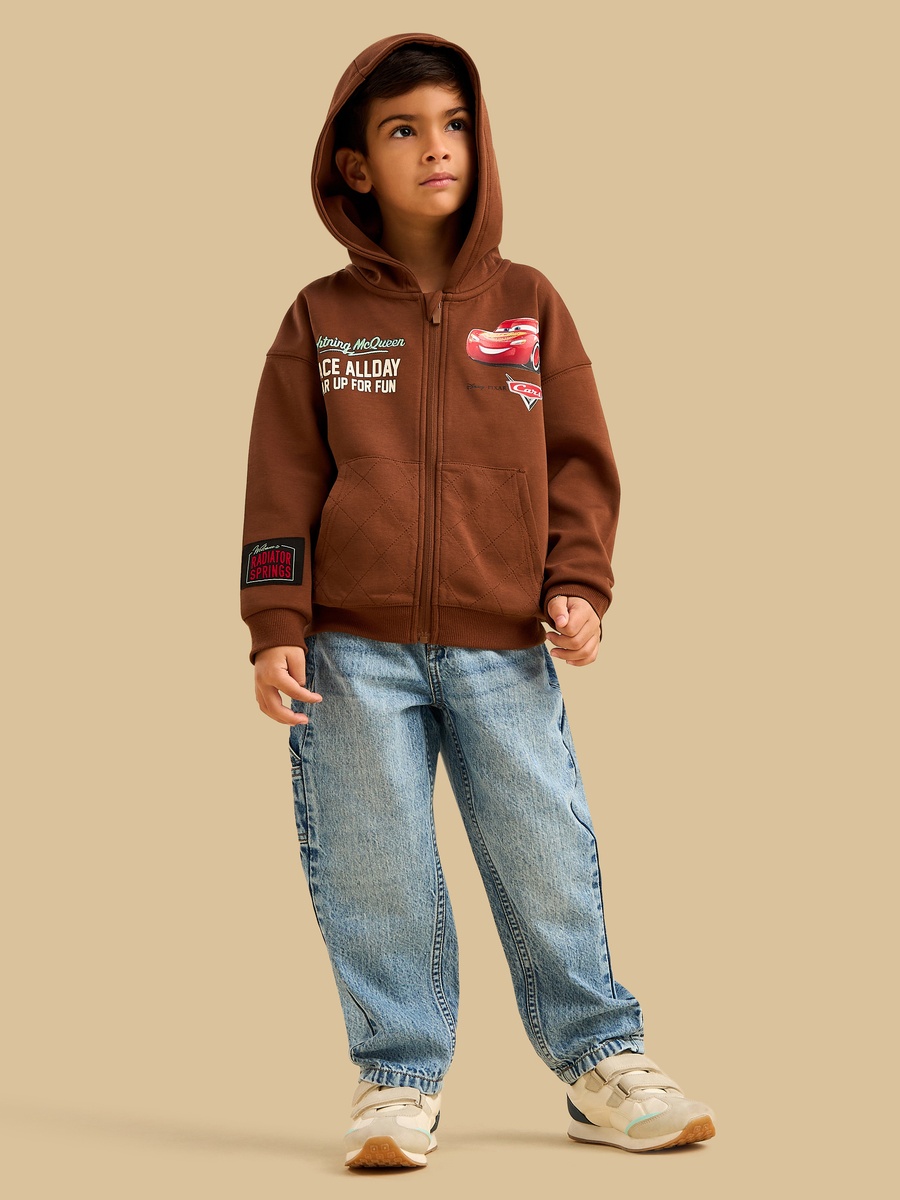 Lightning McQueen Print Zip Through Hoodie