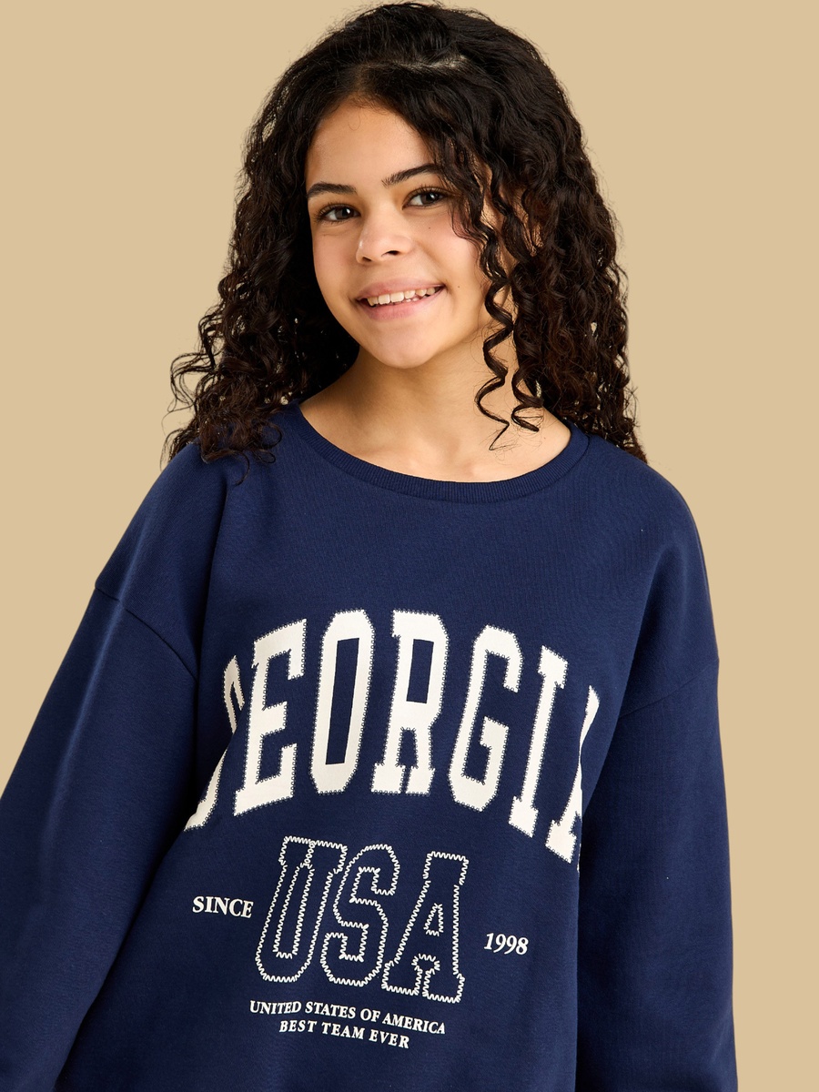 Georgia Print Oversized Sweatshirt