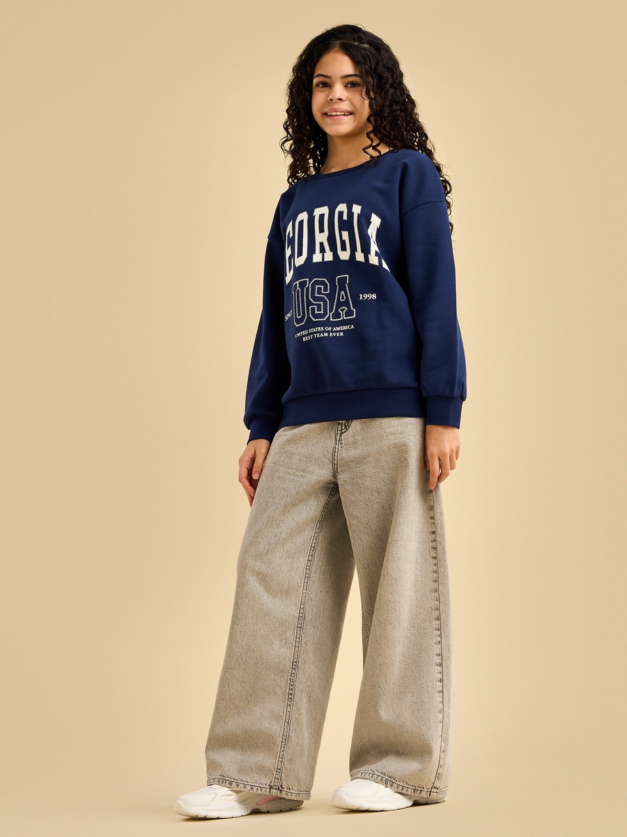 Georgia Print Oversized Sweatshirt