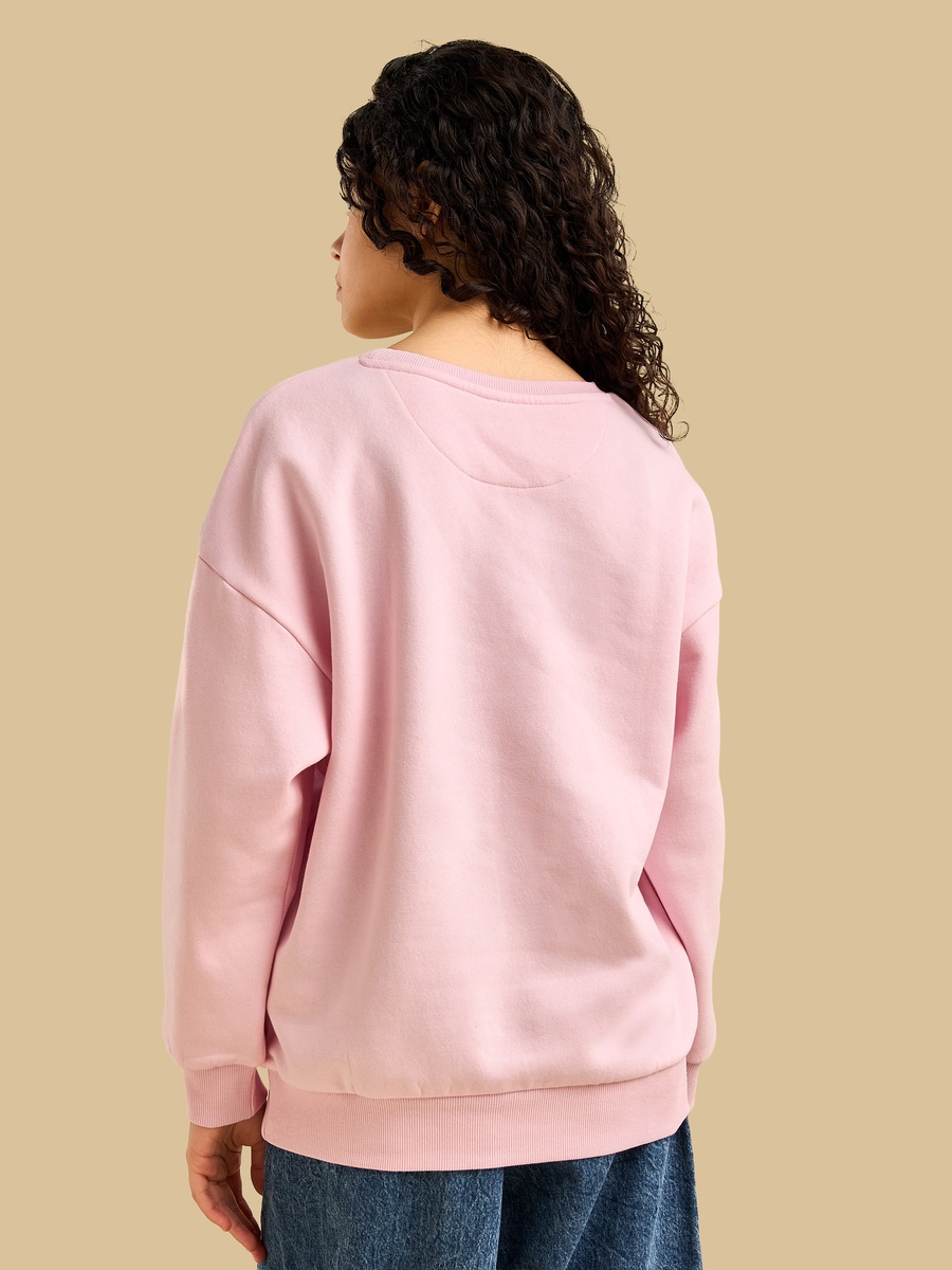 Slogan Print Oversized Sweatshirt
