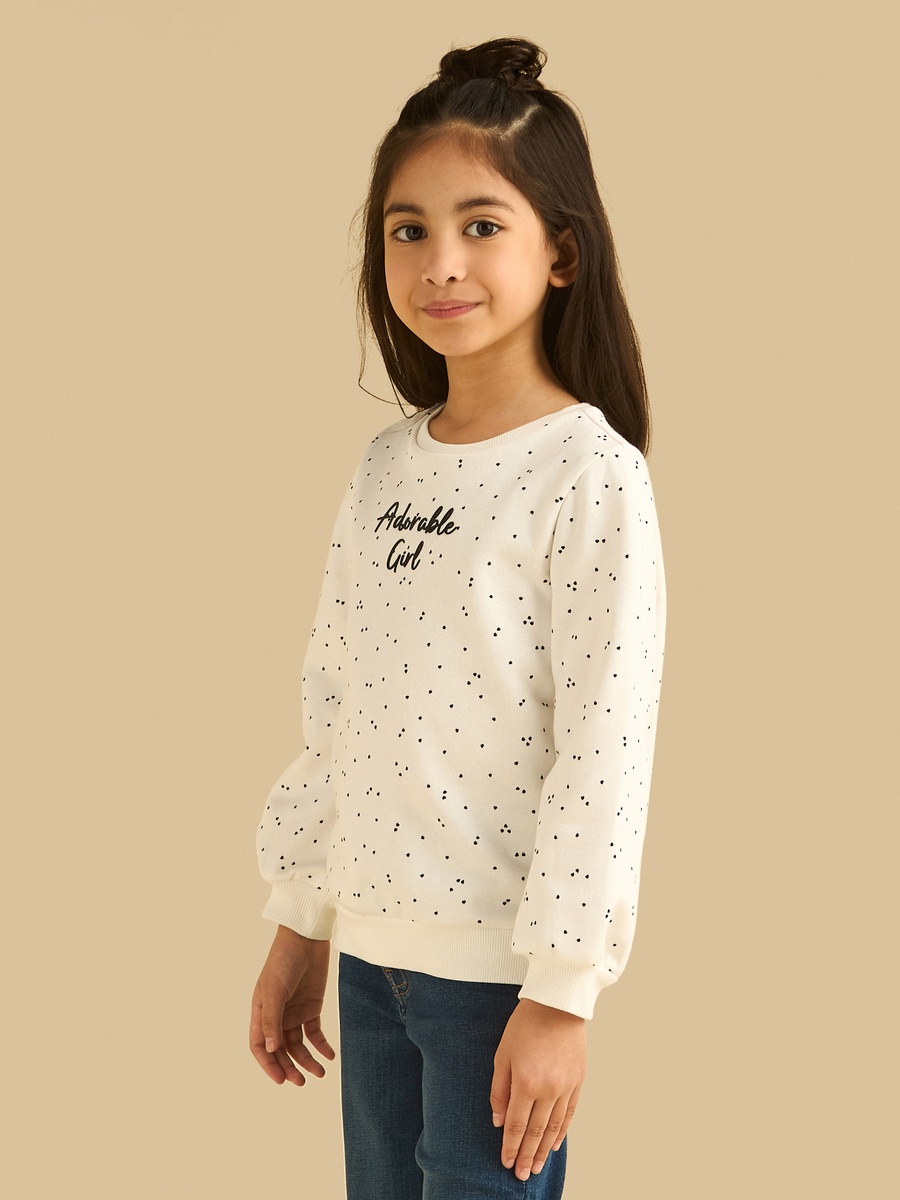 Heart Print Sweatshirt