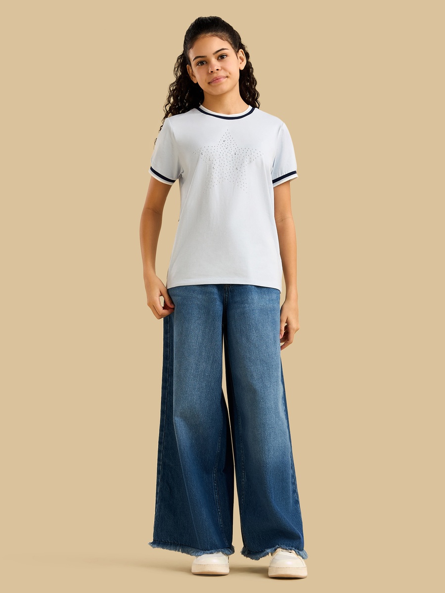 Wide Leg 5-Pocket Jeans
