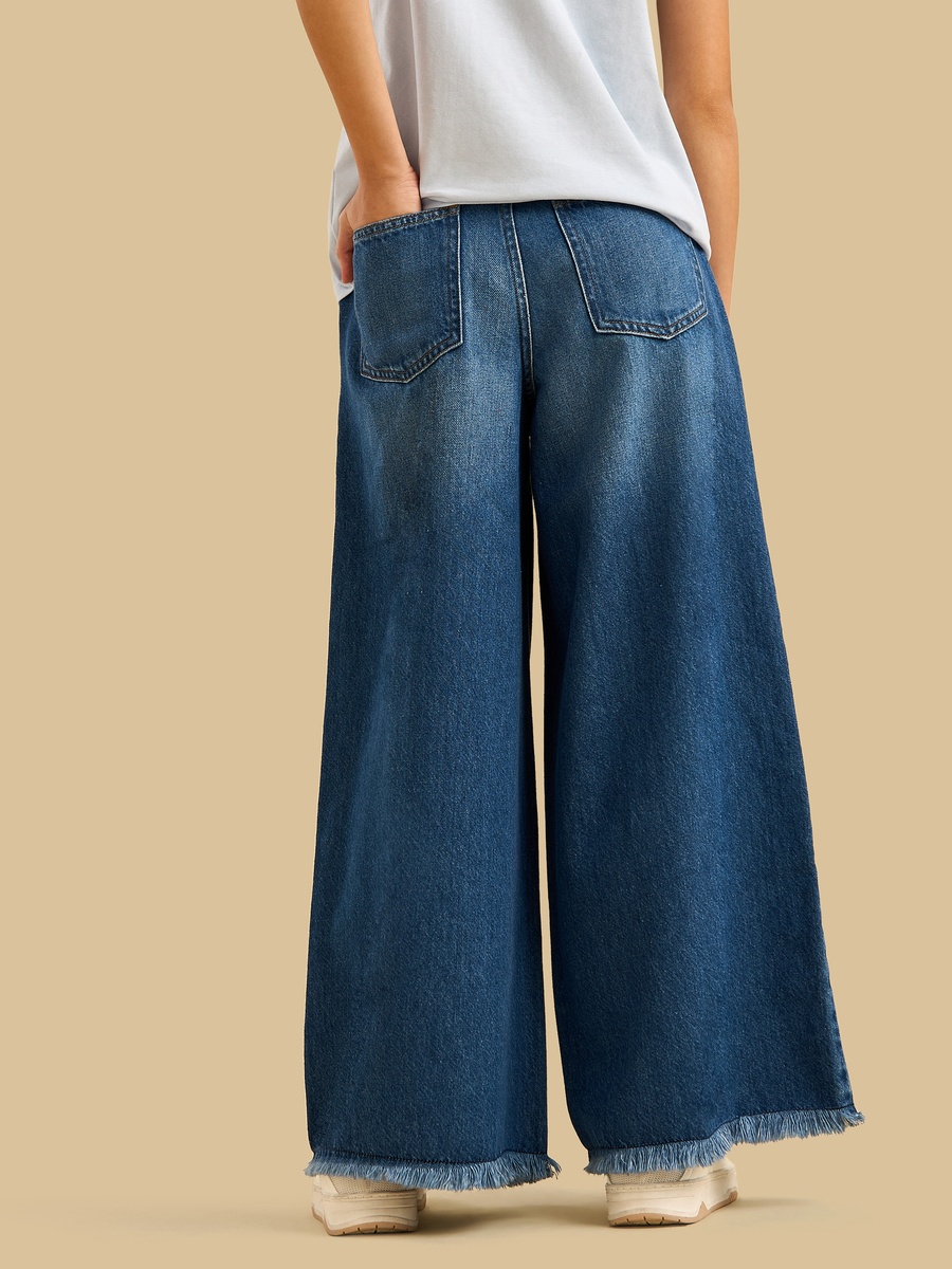 Wide Leg 5-Pocket Jeans