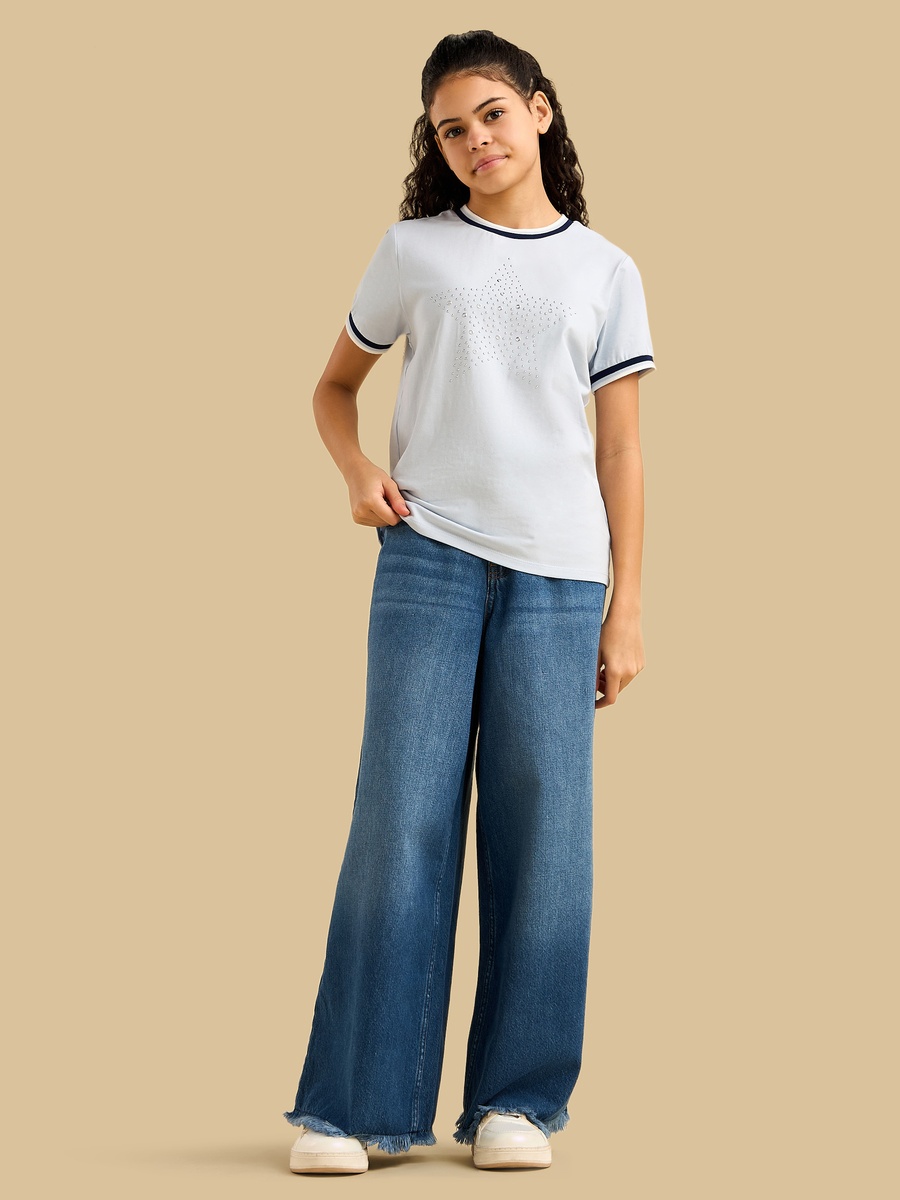 Wide Leg 5-Pocket Jeans