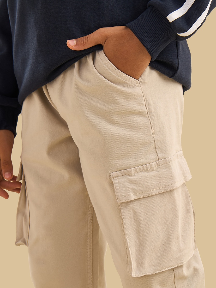 Stretchable Cotton Cargo Pants
