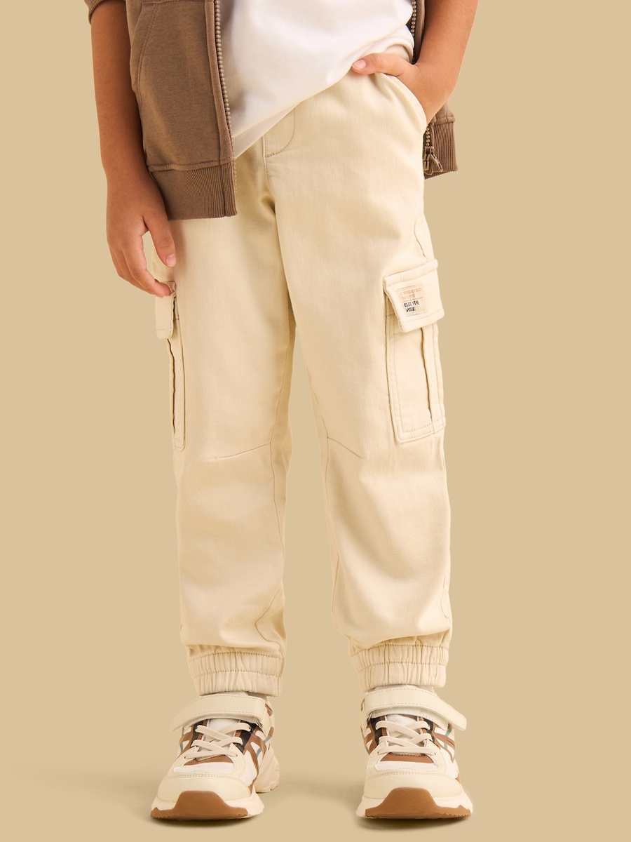 Panelled Pull On Cargo Joggers