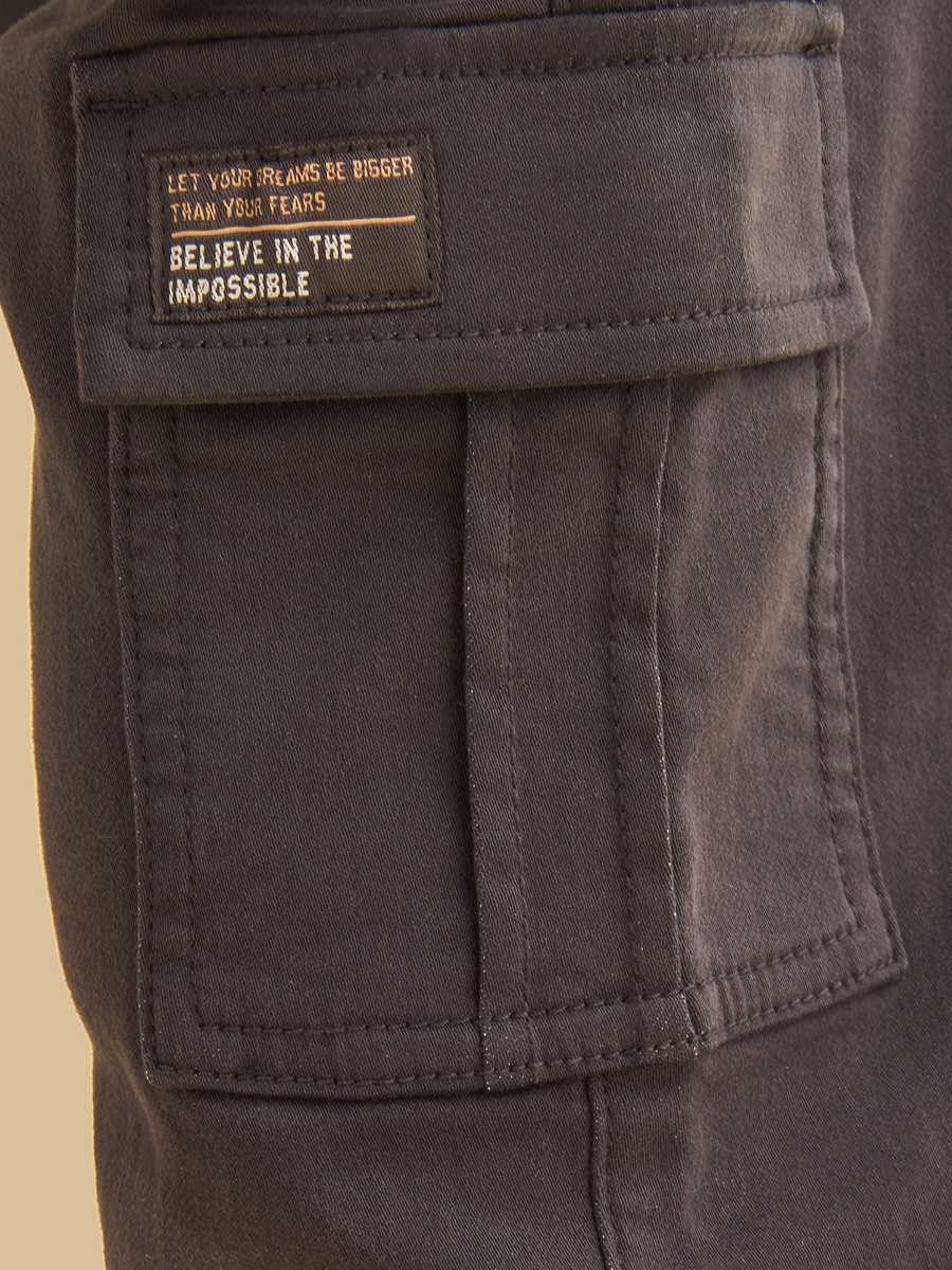 Panelled Pull On Cargo Joggers