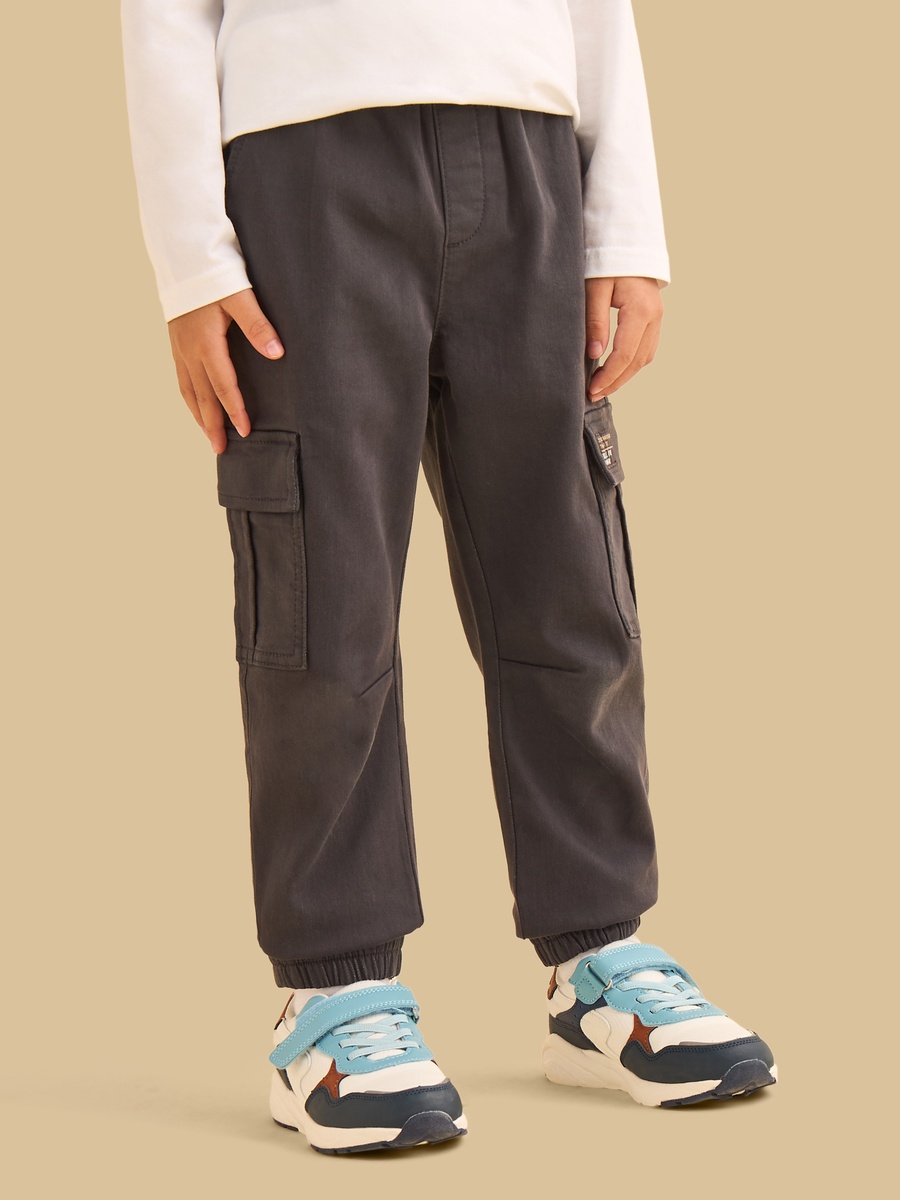 Panelled Pull On Cargo Joggers