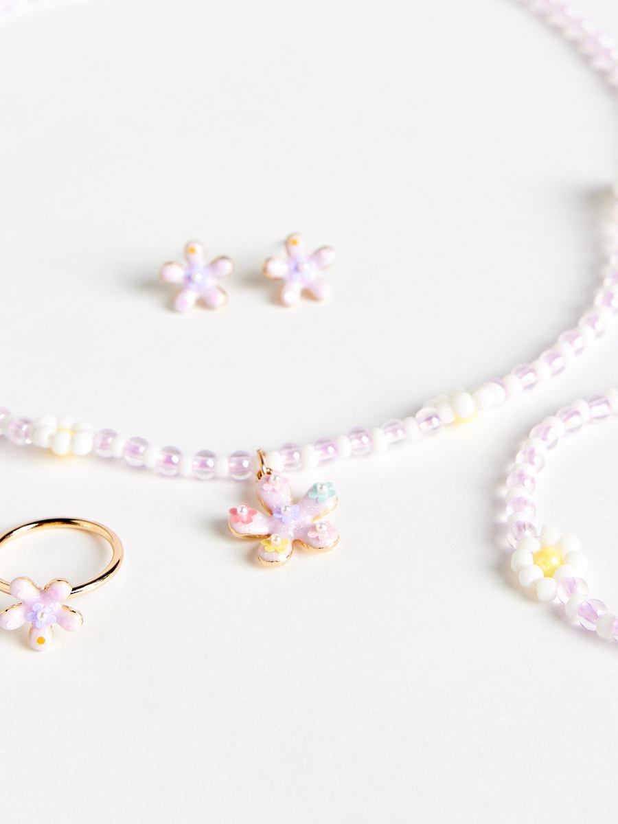 Pearl Embellished 4-Piece Jewellery Set