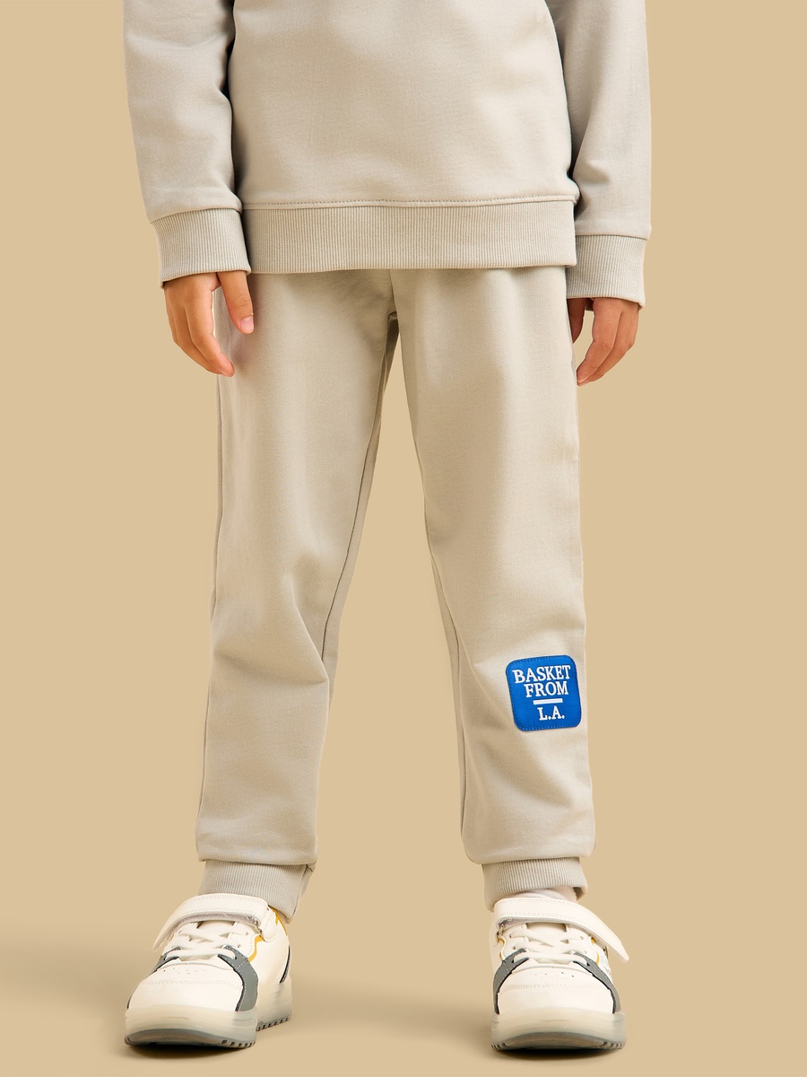 Varsity Print Cotton Sweatshirt and Joggers Set