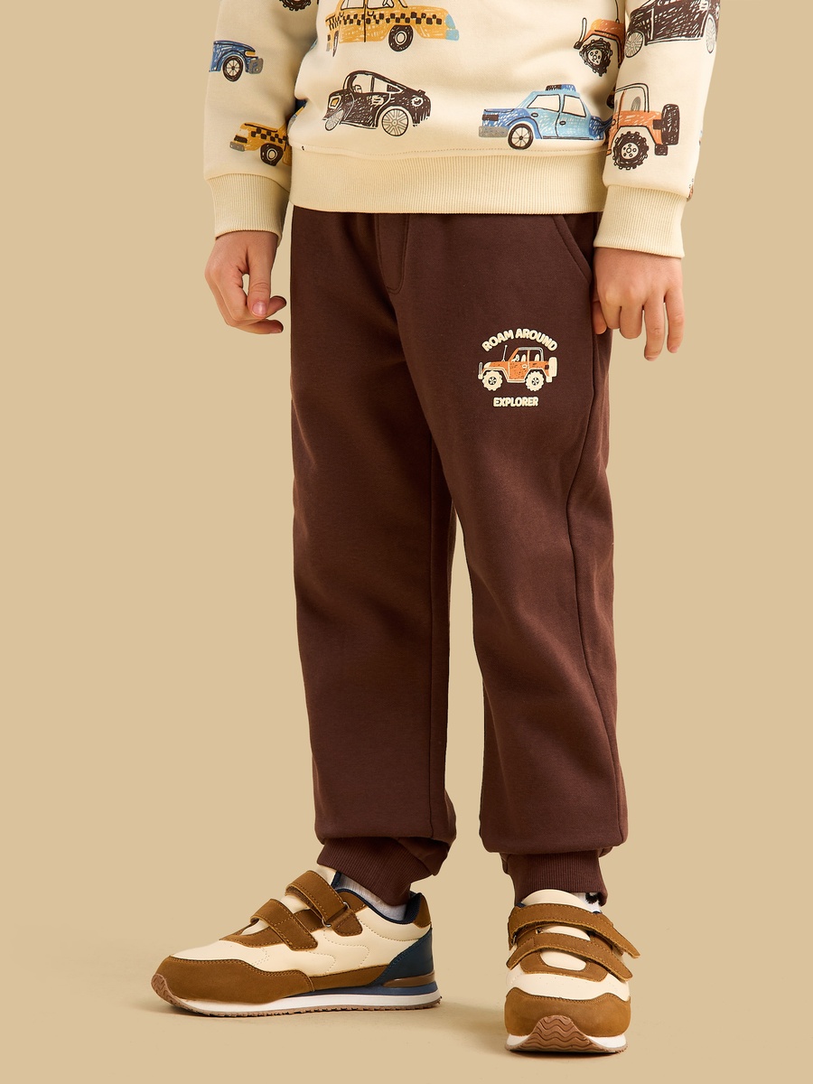 Car Print Sweatshirt and Joggers Set
