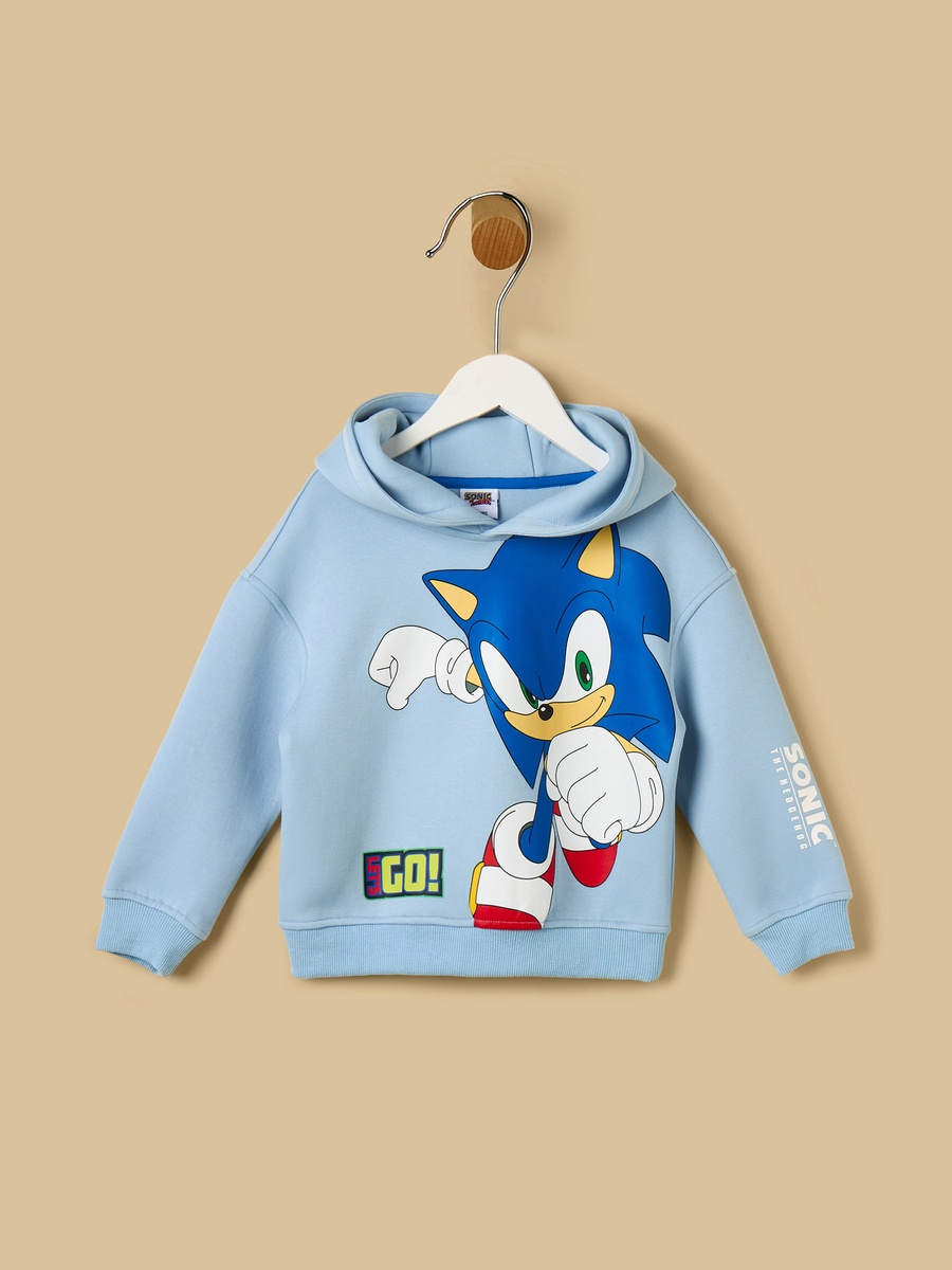 Sonic the Hedgehog Print Hooded Sweatshirt and Joggers Set