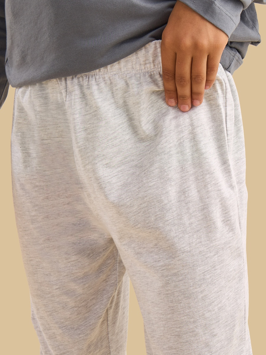 Typographic Print Cotton Pyjama Set