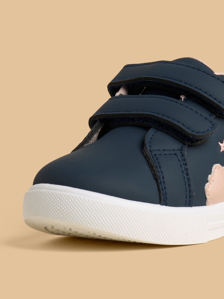 Unicorn Print Sneakers with Hook and Loop Closure