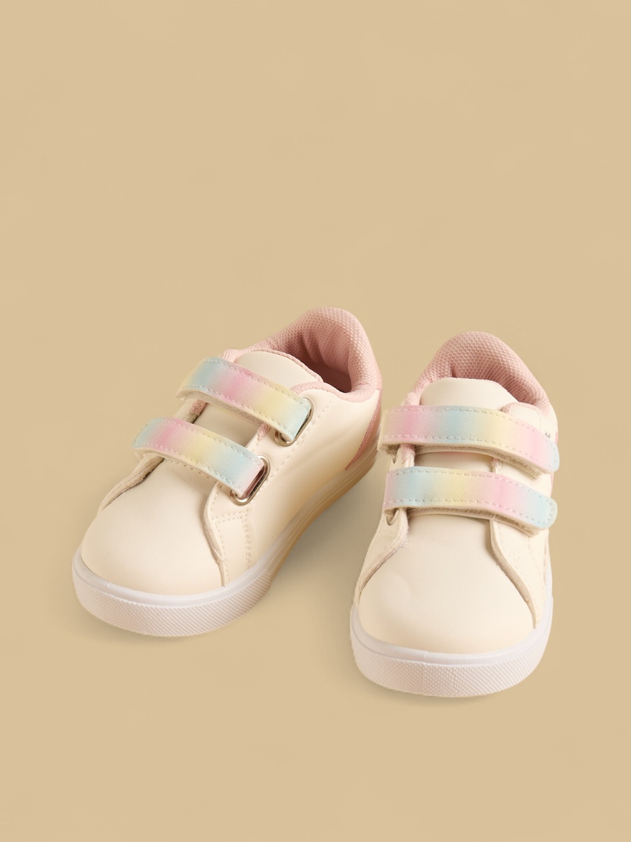 Unicorn Print Sneakers with Hook and Loop Closure