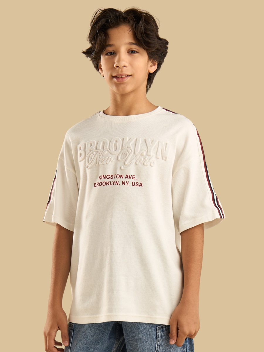 Brooklyn Embossed Cotton T-Shirt