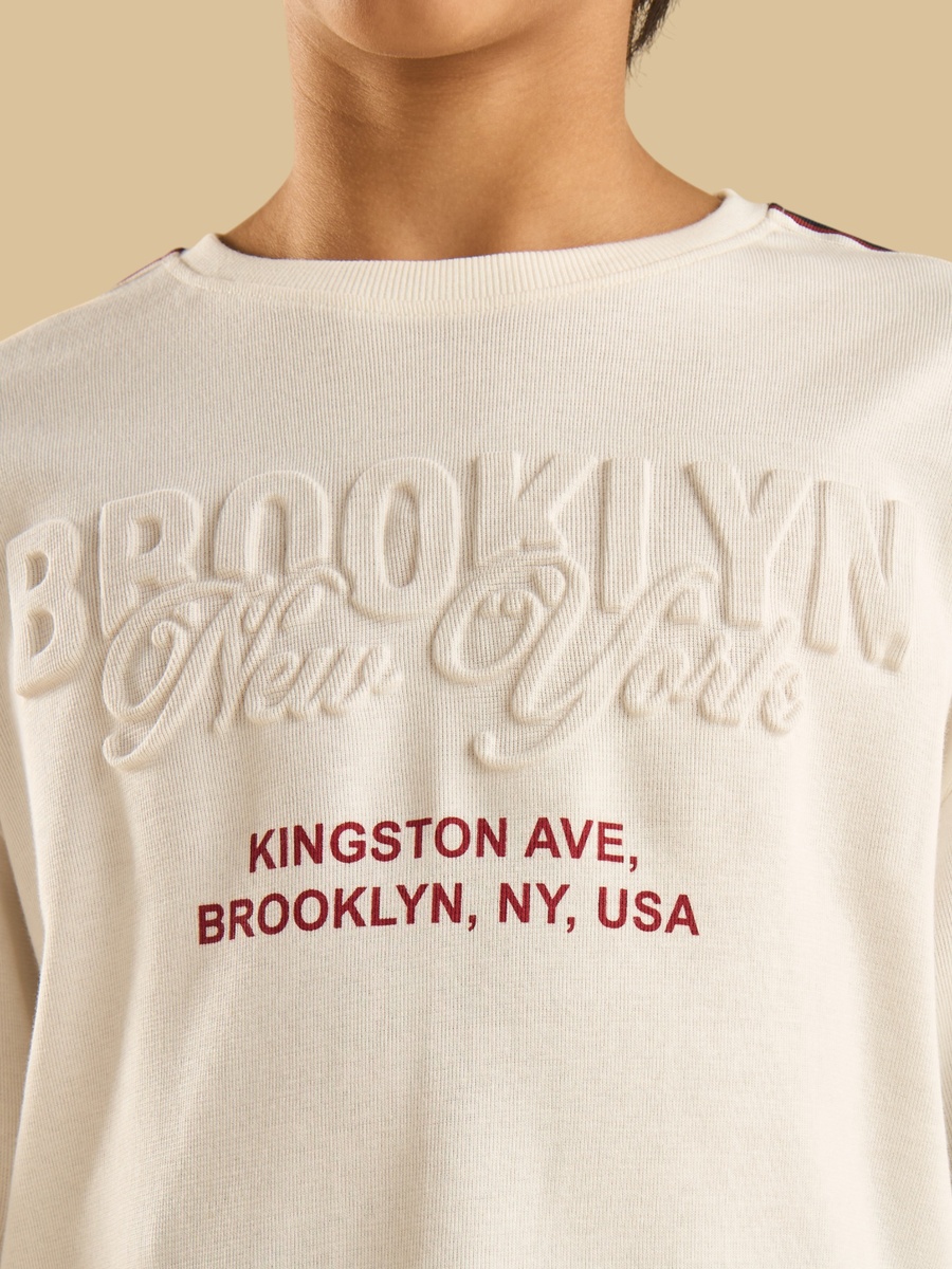 Brooklyn Embossed Cotton T-Shirt