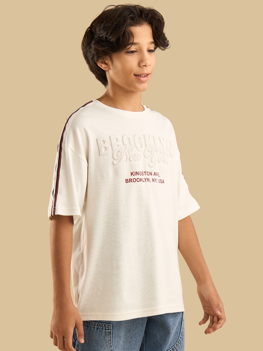 Brooklyn Embossed Cotton T-Shirt
