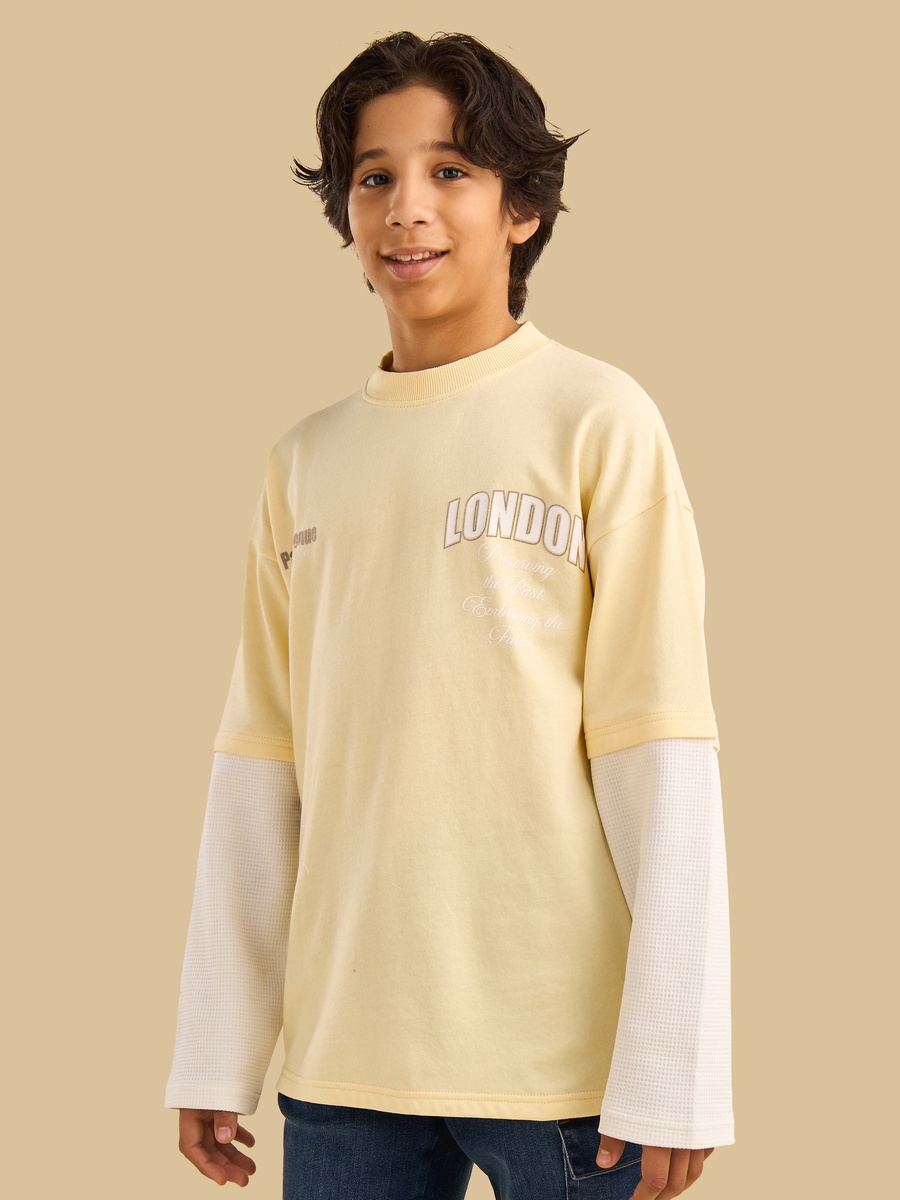 Slogan Print Cotton T-Shirt