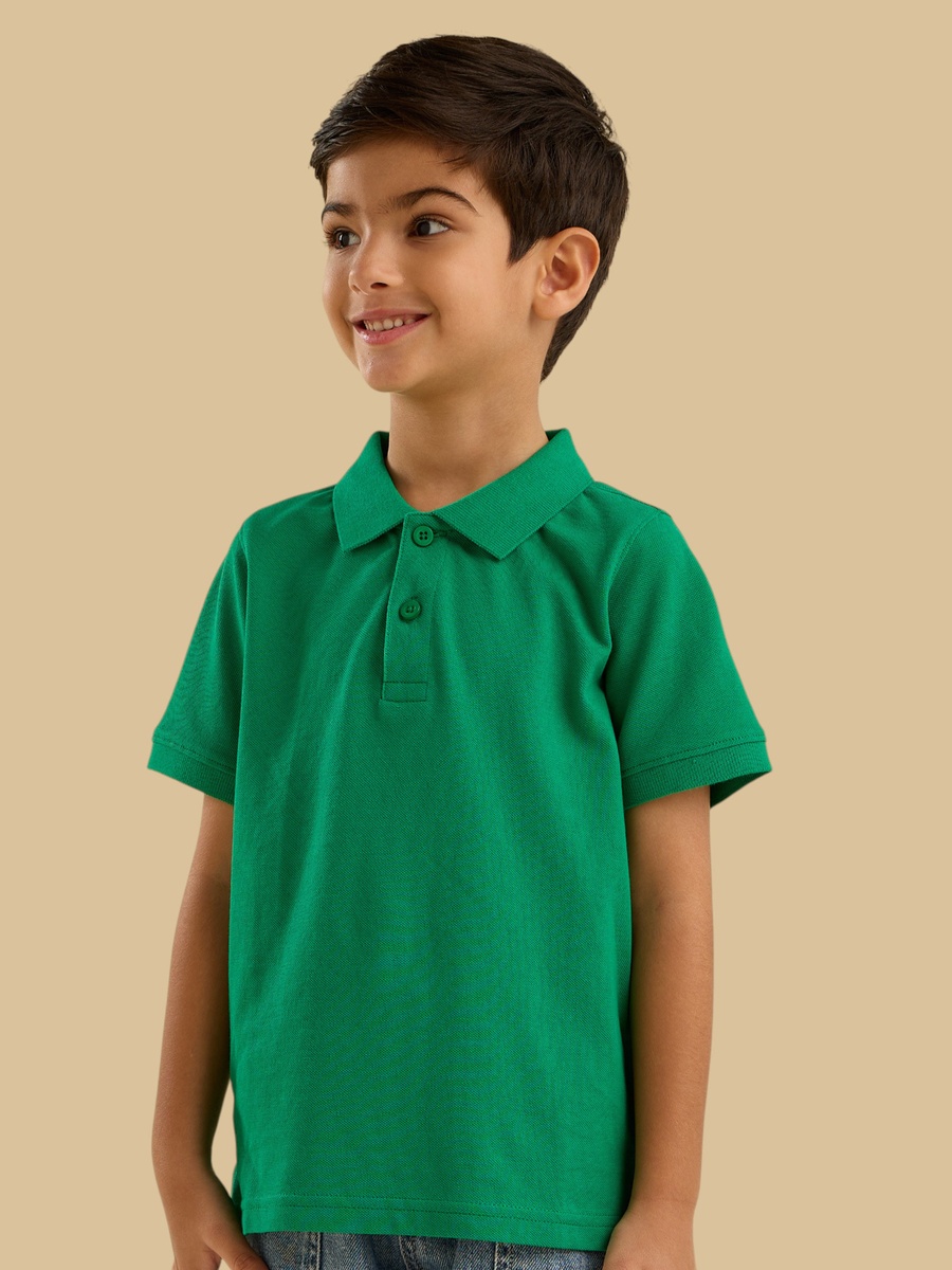 Textured Cotton Polo T-Shirt