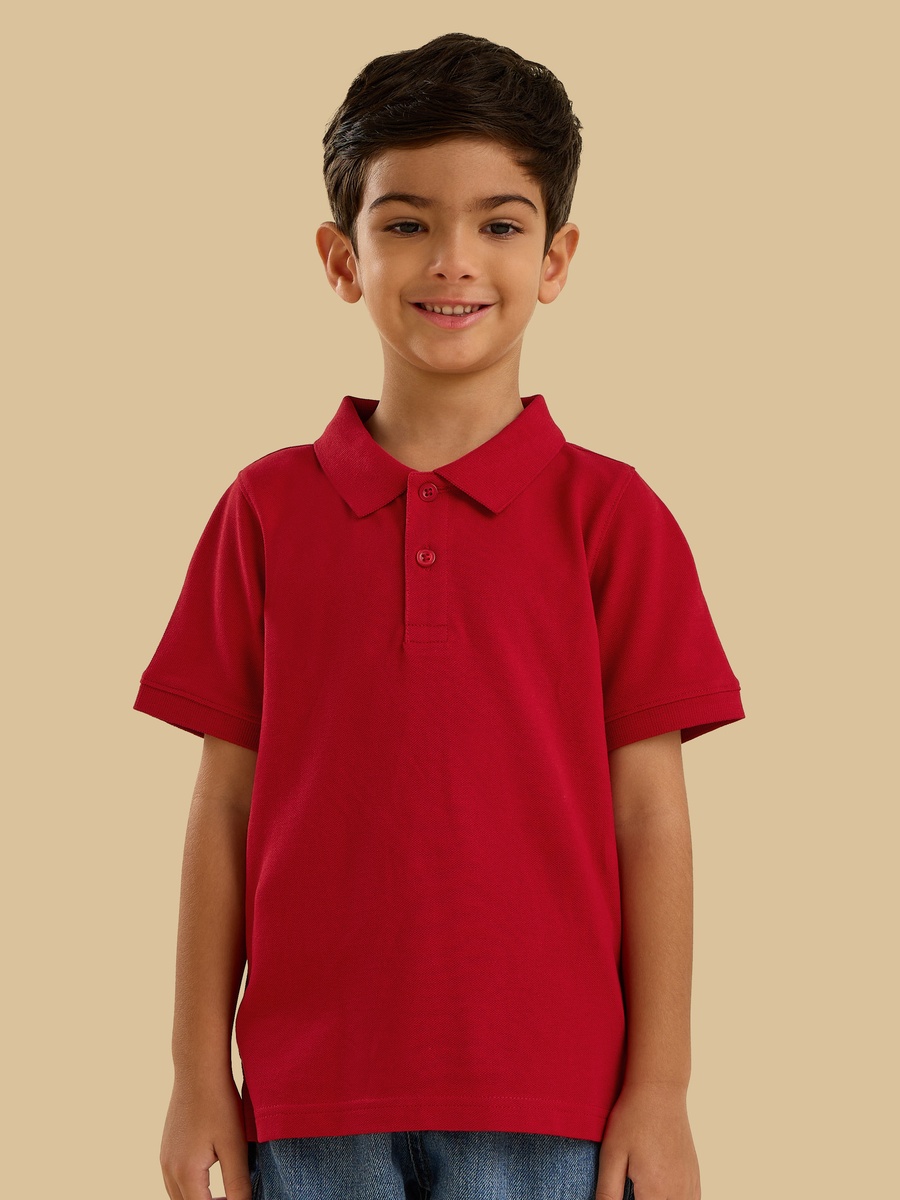 Textured Cotton Polo T-Shirt
