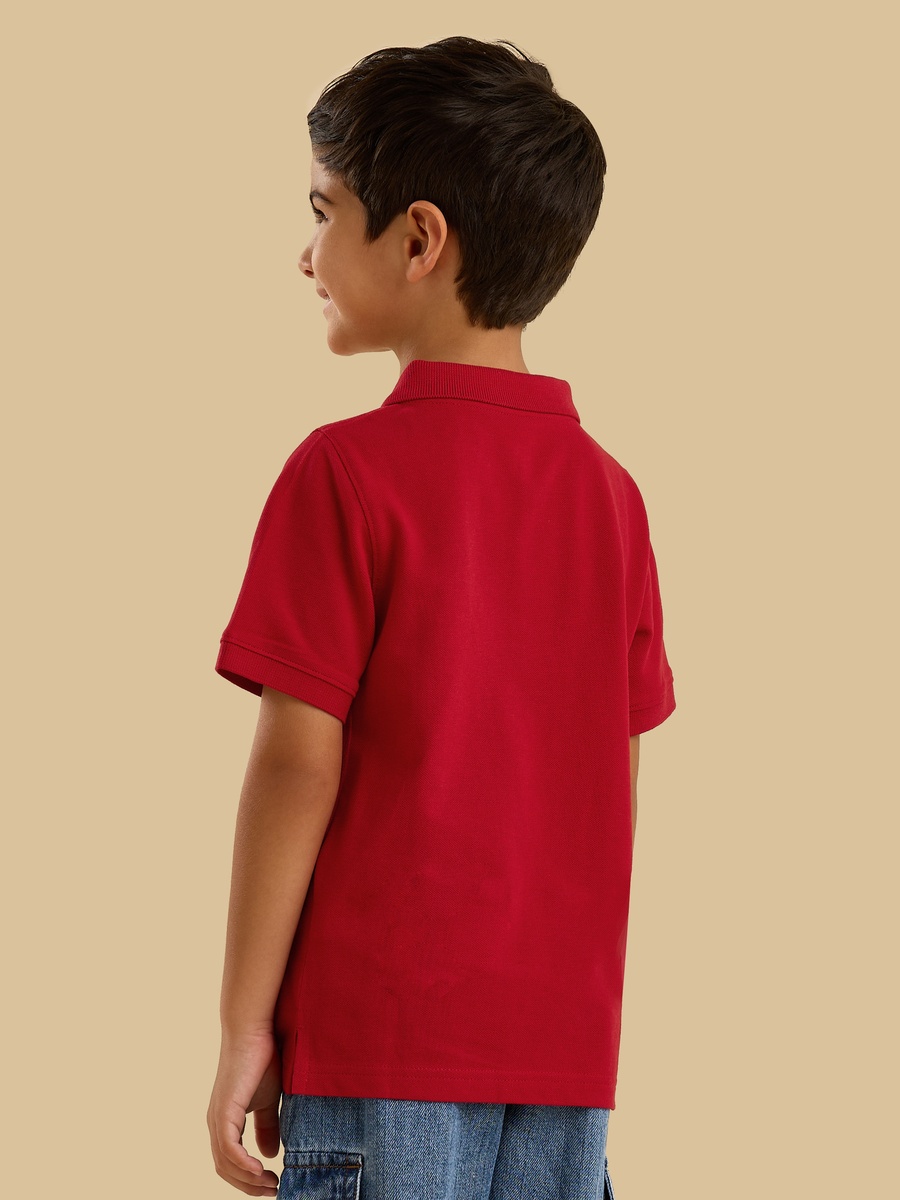 Textured Cotton Polo T-Shirt