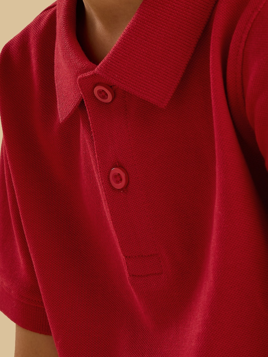 Textured Cotton Polo T-Shirt