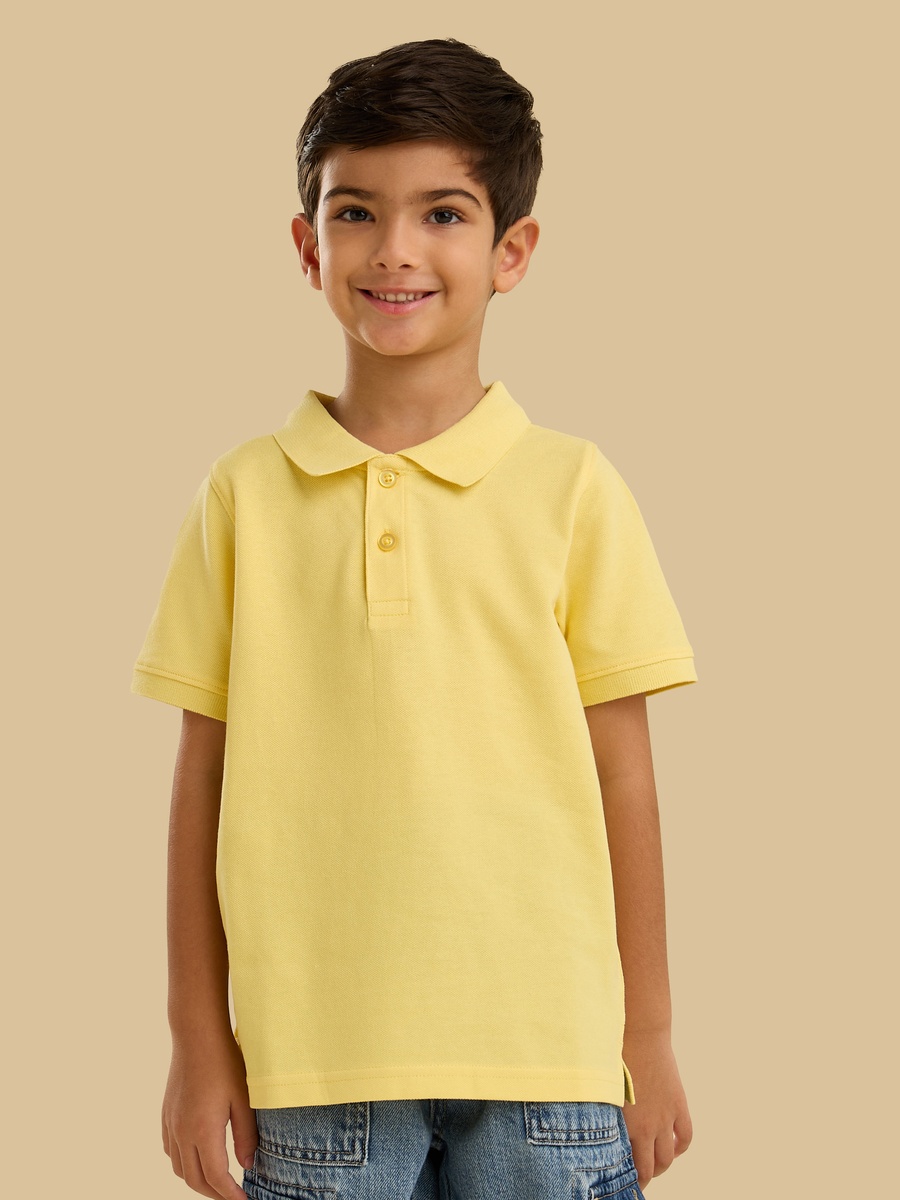 Textured Cotton Polo T-Shirt