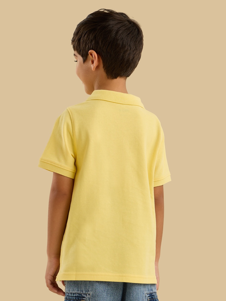 Textured Cotton Polo T-Shirt
