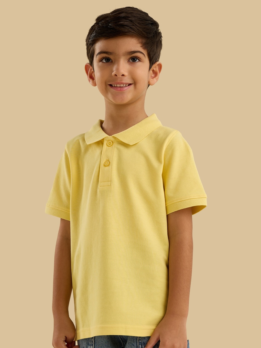 Textured Cotton Polo T-Shirt