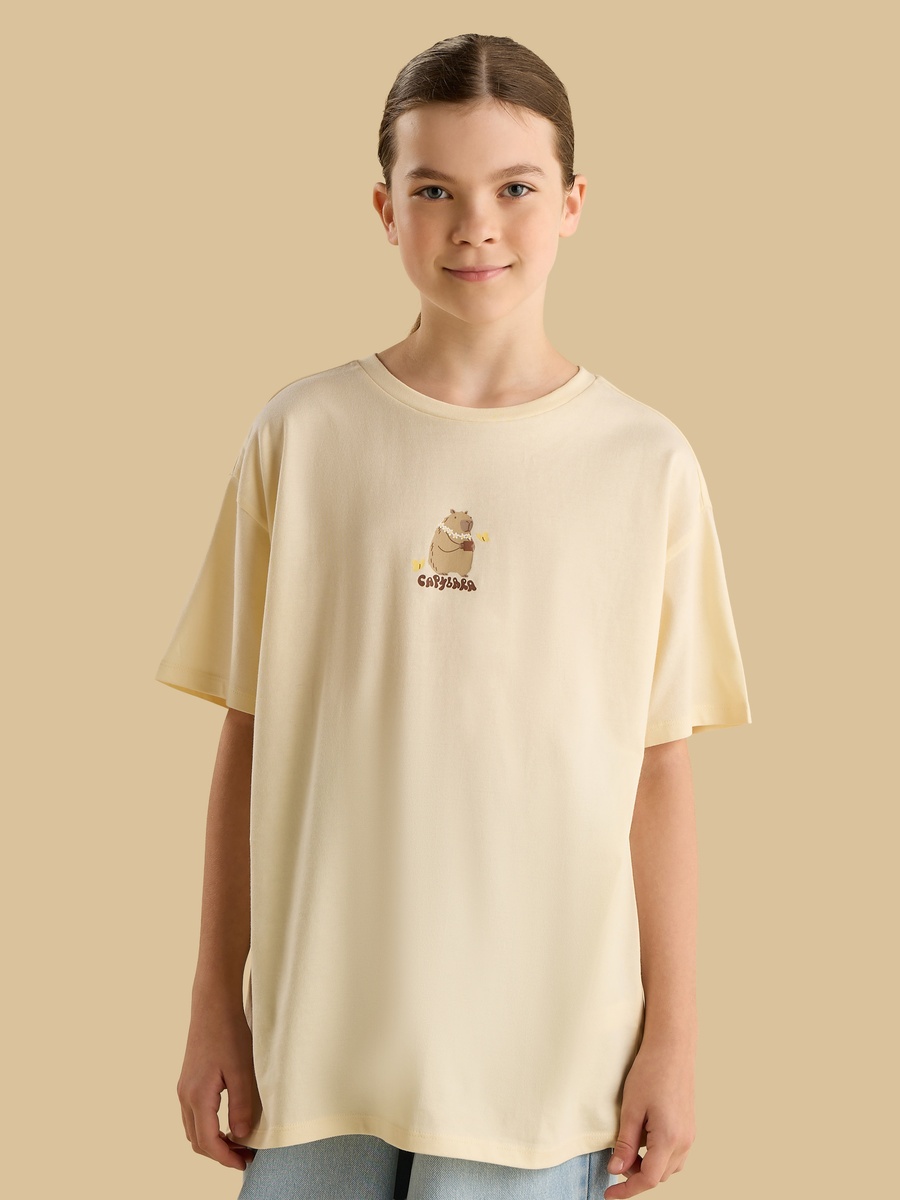 Capybara Print Oversized T-Shirt