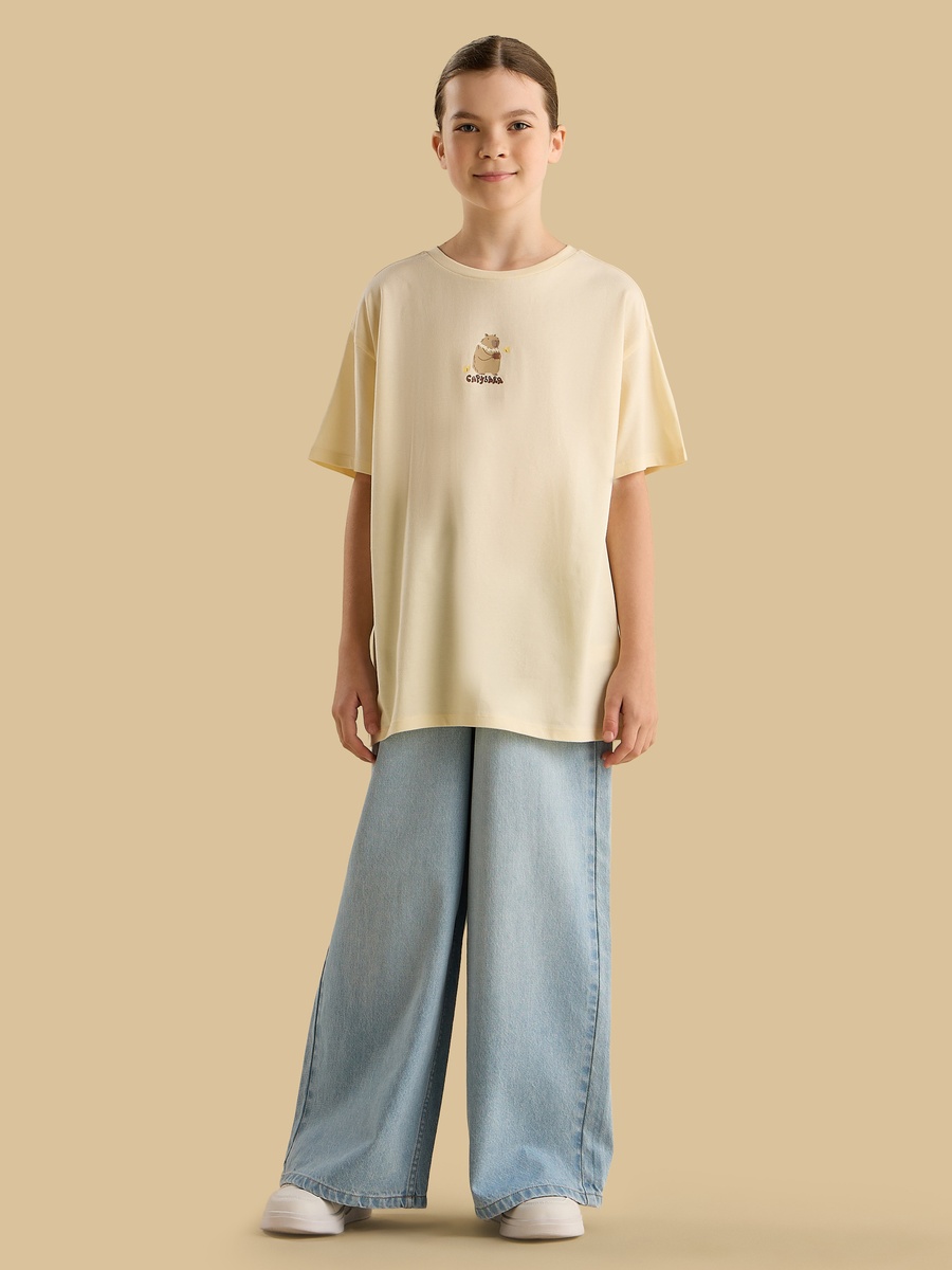 Capybara Print Oversized T-Shirt