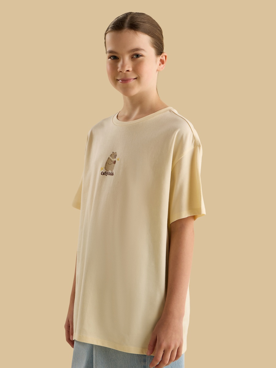 Capybara Print Oversized T-Shirt