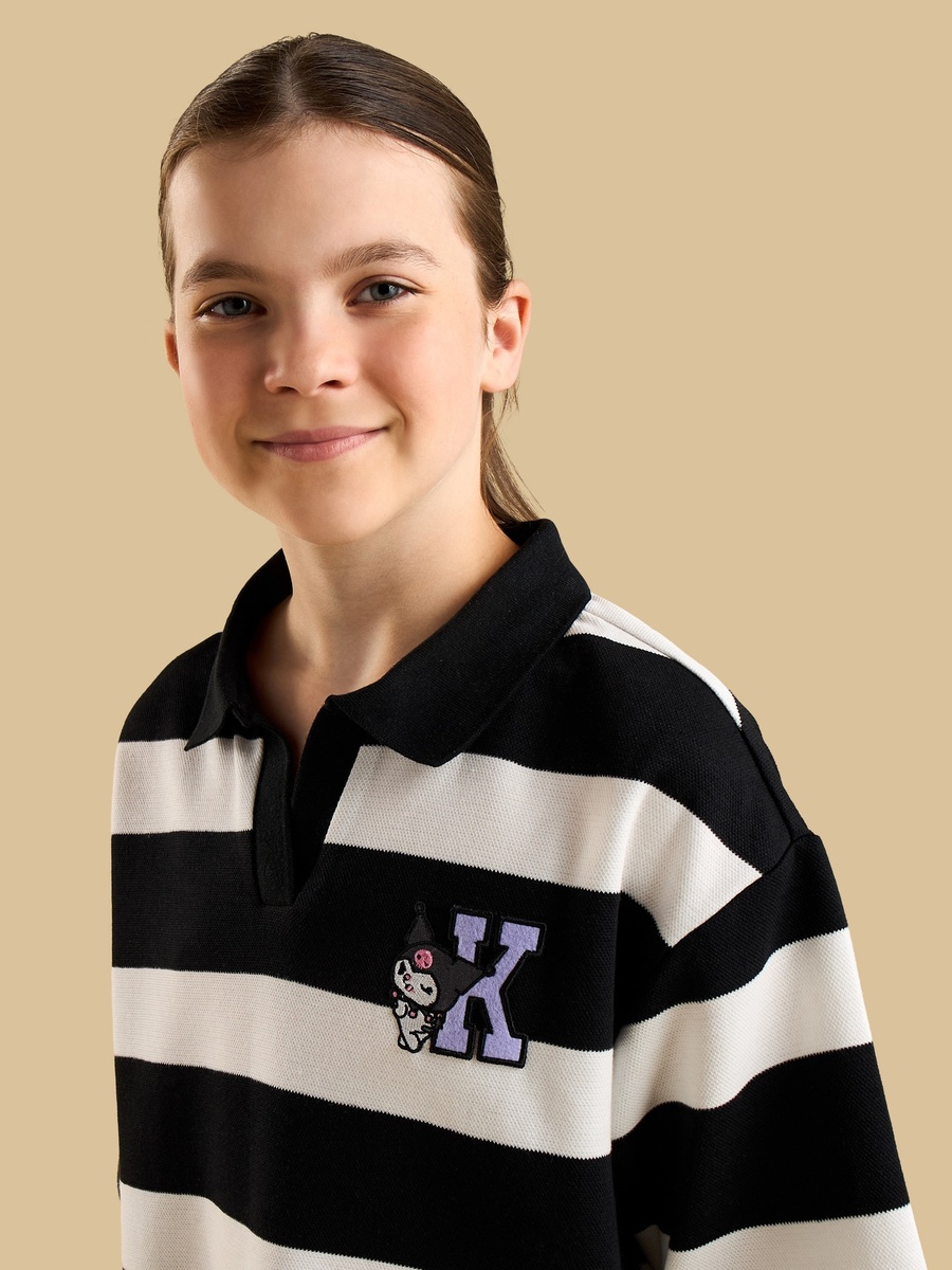 Kuromi Embroidered Polo T-Shirt