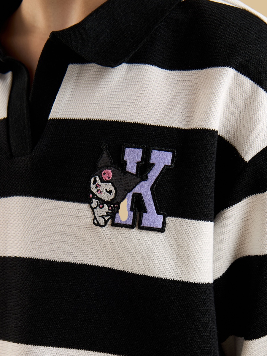Kuromi Embroidered Polo T-Shirt