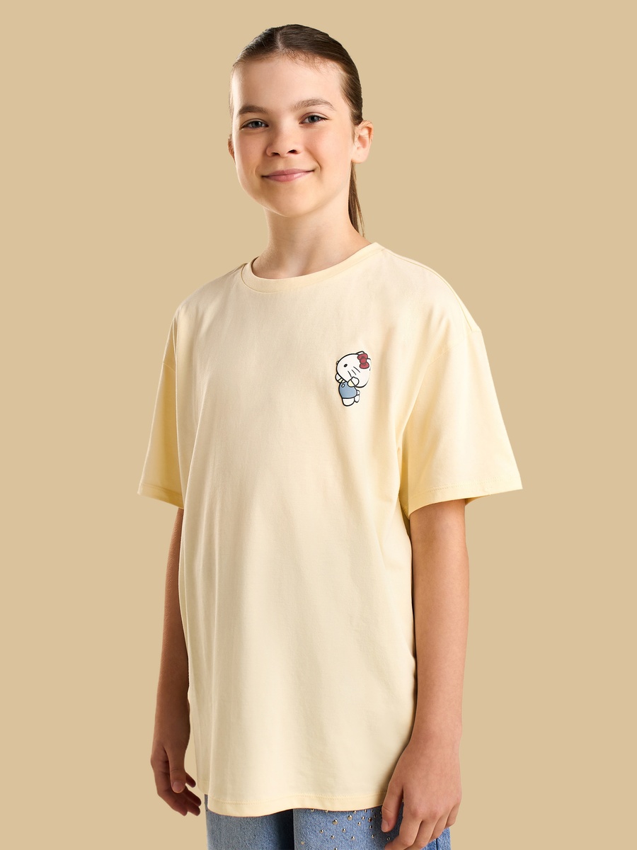 Hello Kitty and Friends Print Oversized Cotton T-Shirt