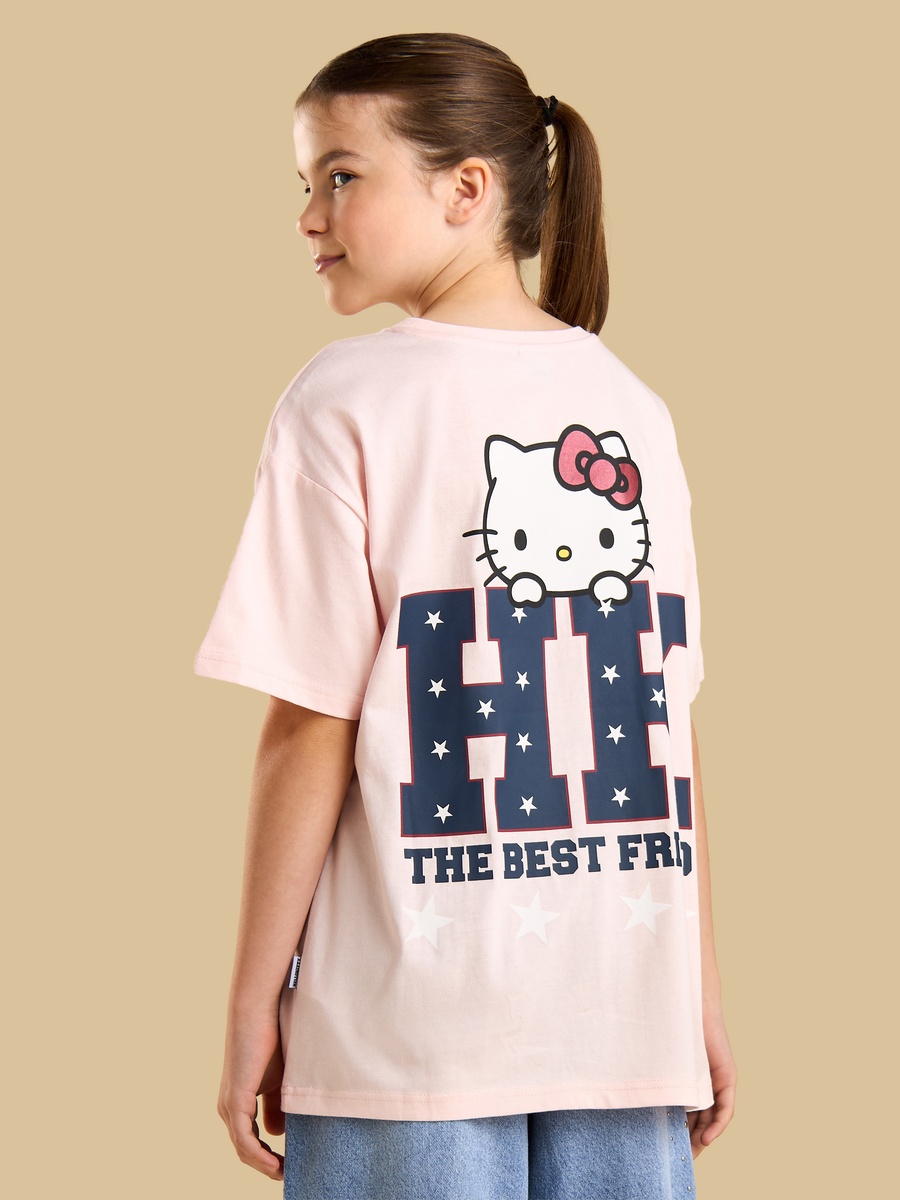 Hello Kitty Print Oversized T-Shirt