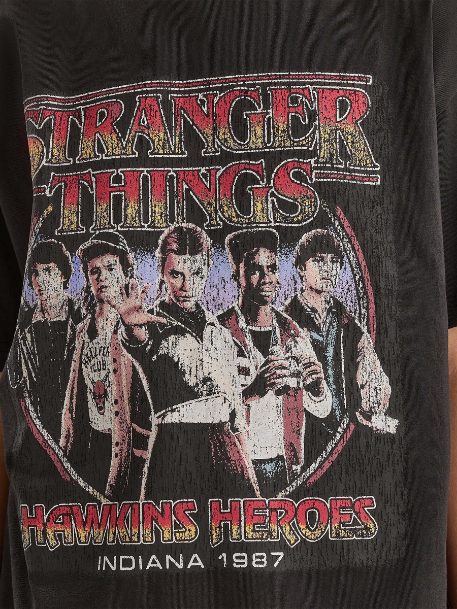 Stranger Things Print Oversized T-Shirt