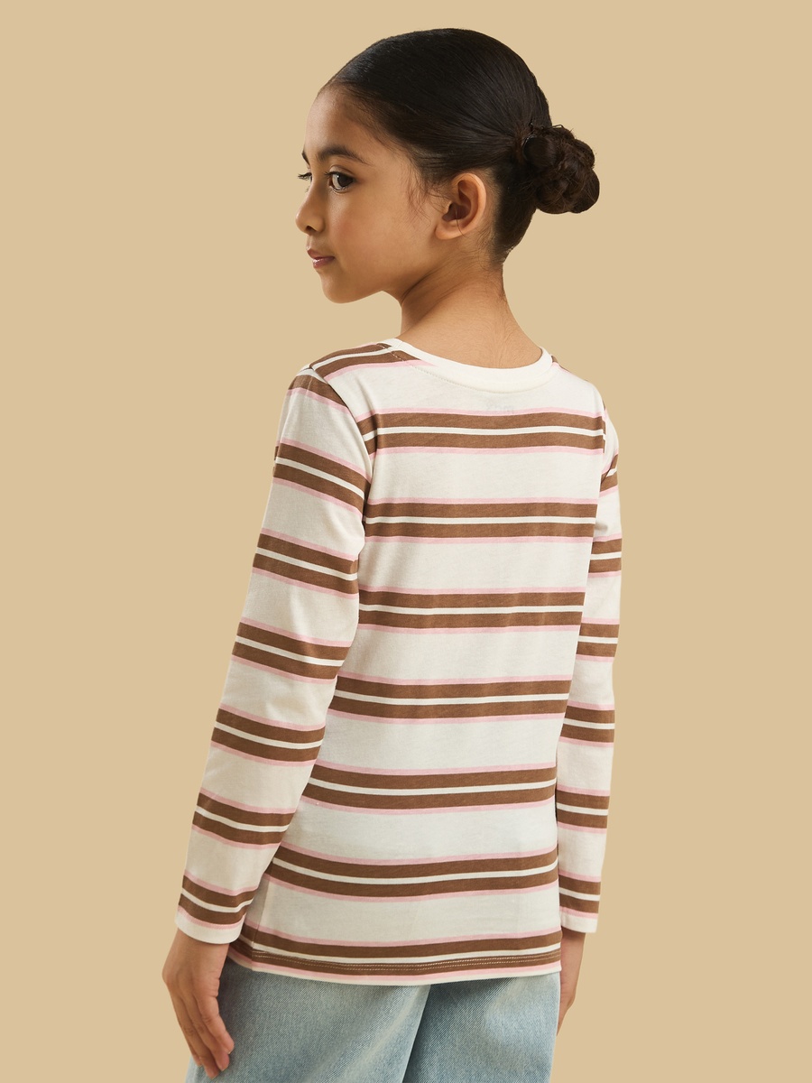 Striped Bow Accent T-Shirt