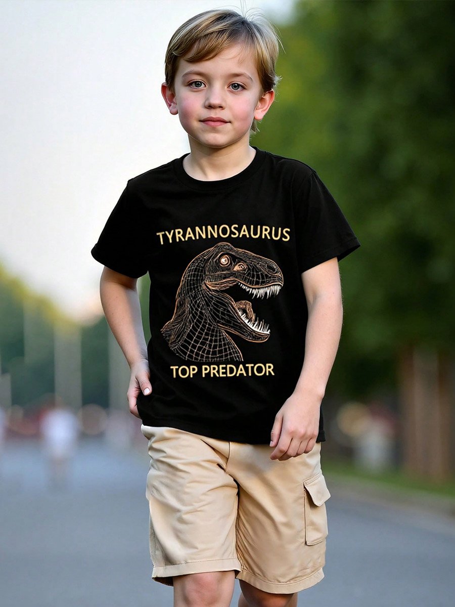 Boys Dinosaur Graphic Print T-Shirt and Shorts Set
