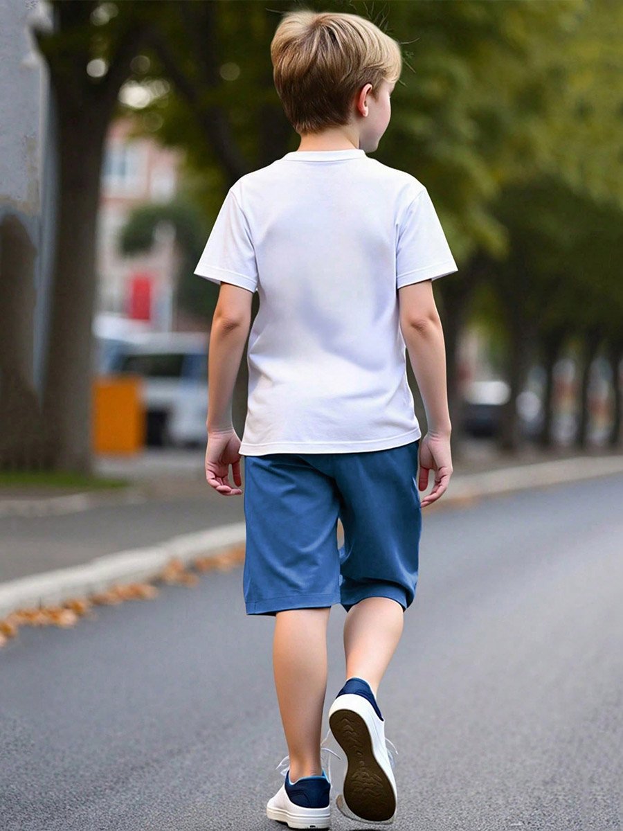 Boys Tropical Graphic Print T-Shirt and Shorts Set