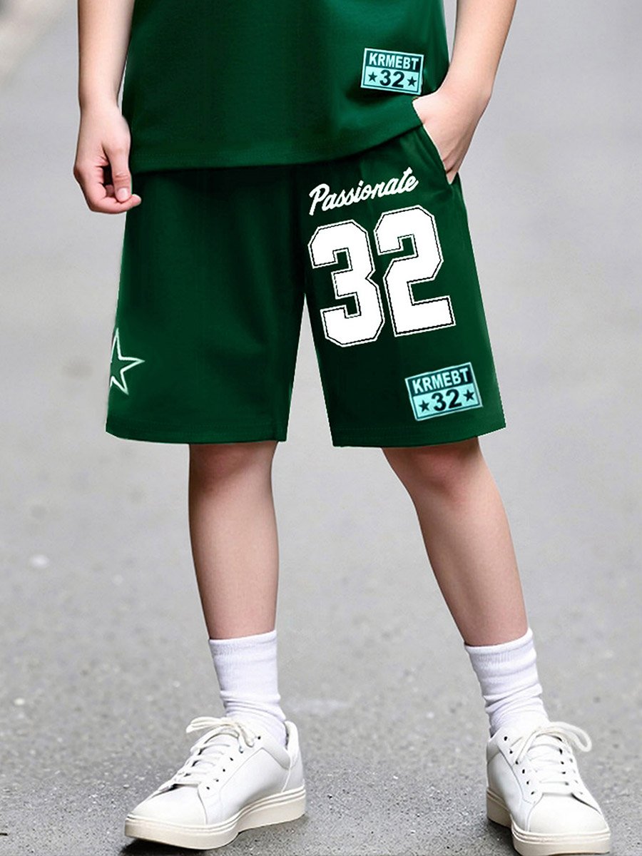 Boys Color Block T-Shirt and Shorts Set