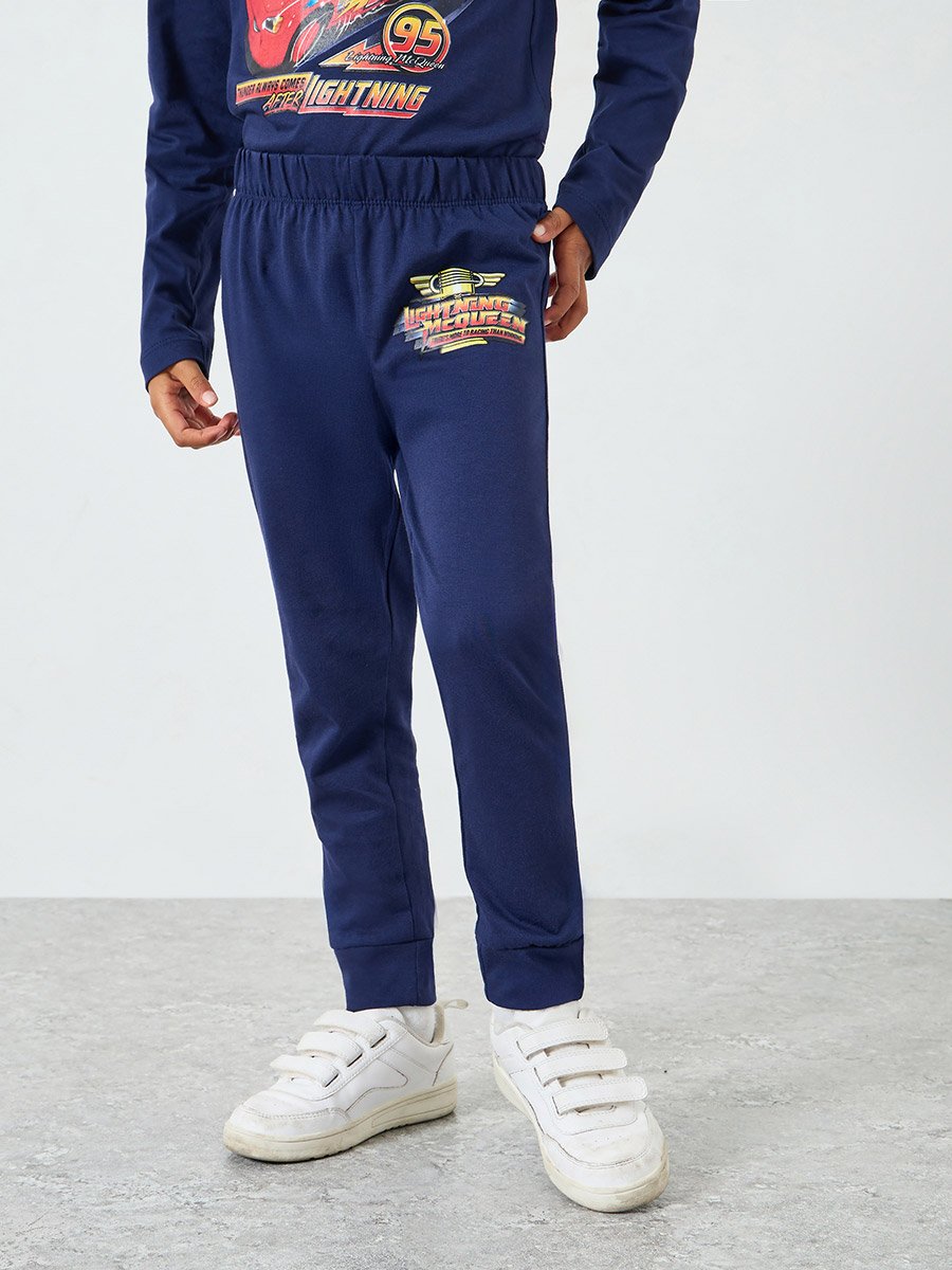Boys Cars Print Cotton T-Shirt and Pants Set
