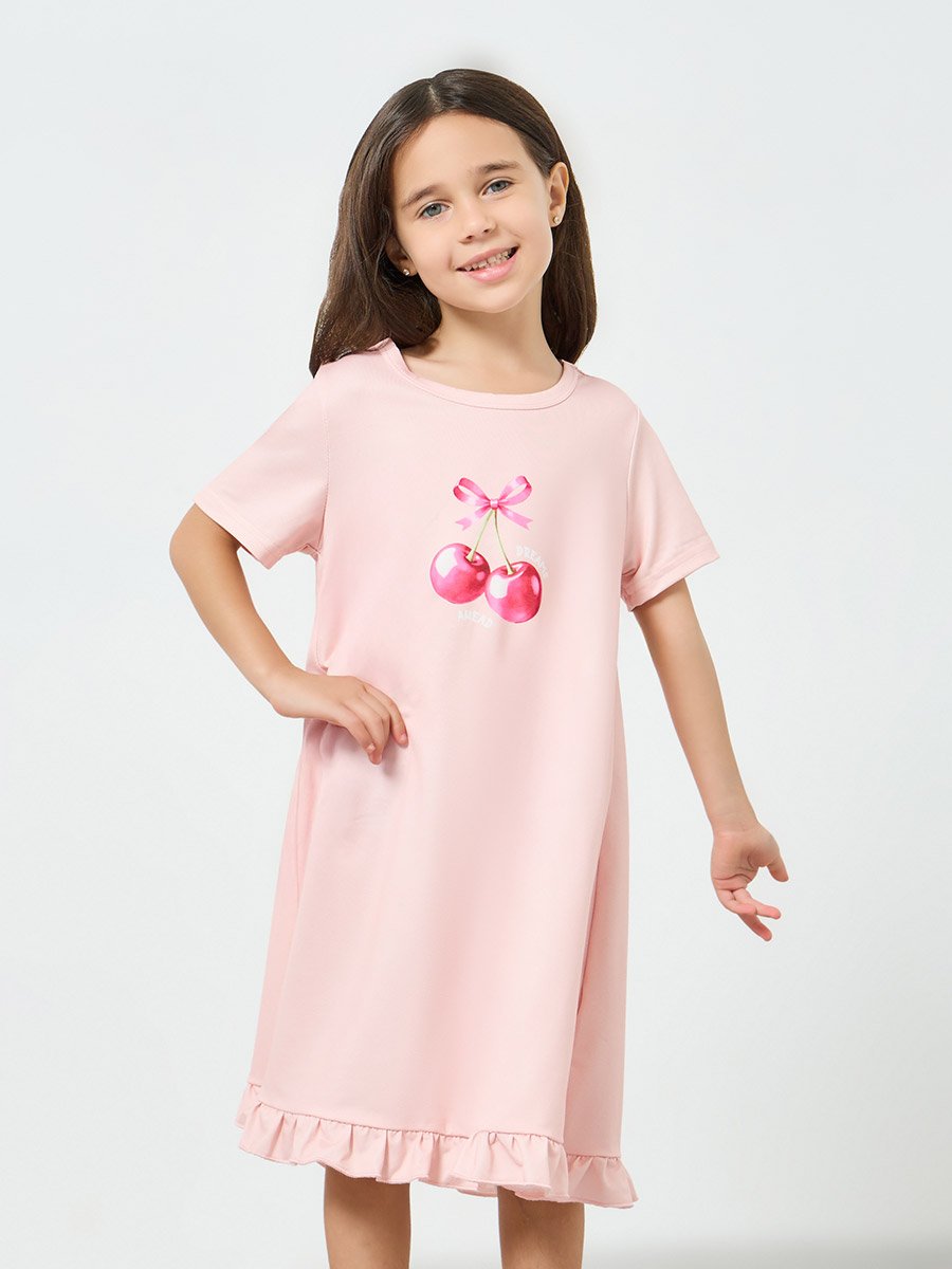 Girls Pack of 2 - Printed Short Sleeve Nightdress