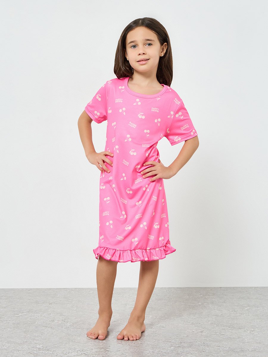 Girls Pack of 2 - Printed Short Sleeve Nightdress